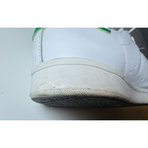 Adidas Stan Smith White Green Leather Low Top Sneakers Shoes Women's 8.5 - Picture 13 of 16